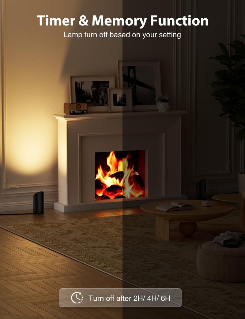 Onforu 7W Floor Can Light Uplighting Indoor, Up Lights Indoor Remote Control, 2700-6500K Warm White Uplights Floor Spot Lights for Home Accent Lighting with Foot Switch 2 Pack - Image 5